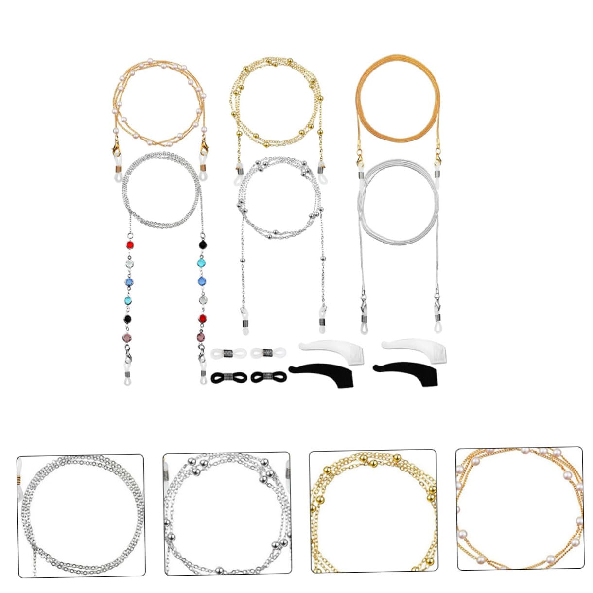 BESTYASH Occhiali Da Vista Catena Maschera Catena Occhiali Fermo Cordino Anti-Perso Occhiali Cavi Occhiali Supporto Della Cinghia Alla Moda Occhiali Decori Porta Occhiali Occhiali Di Moda