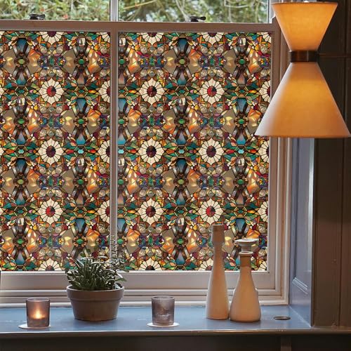 Vinilo decorativo para ventana marrón 15.7x118 in miniatura 3