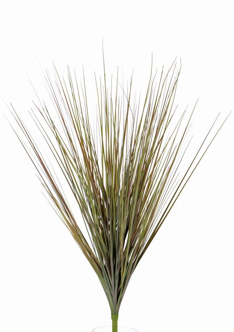 artplants.de Artificial Sedge grass AMILO on spike, green-brown, 26"/65cm - Artificial carex/Fake grass
