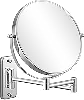 Vista 7 de DECLUTTR 8 Inch Wall Mounted Magnifying Mirror with 10x Magnification, Double Sided Vanity Makeup Mirror for Bathroom, Chrome Finished