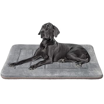 Hero Dog Large Dog Bed 42 inch Crate Pad Washable Non Slip Pet Beds for Sleeping Grey L