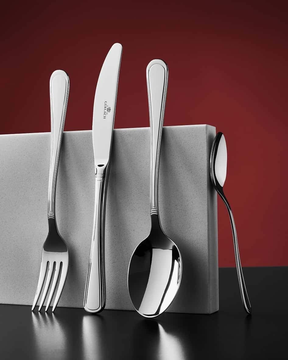 Flatware Serving Set including 24 Pieces from Gerlach Flames Box and Shine, G01-0004P-ZEST-24PU-S1S1-01, Silver High-gloss - Image 4