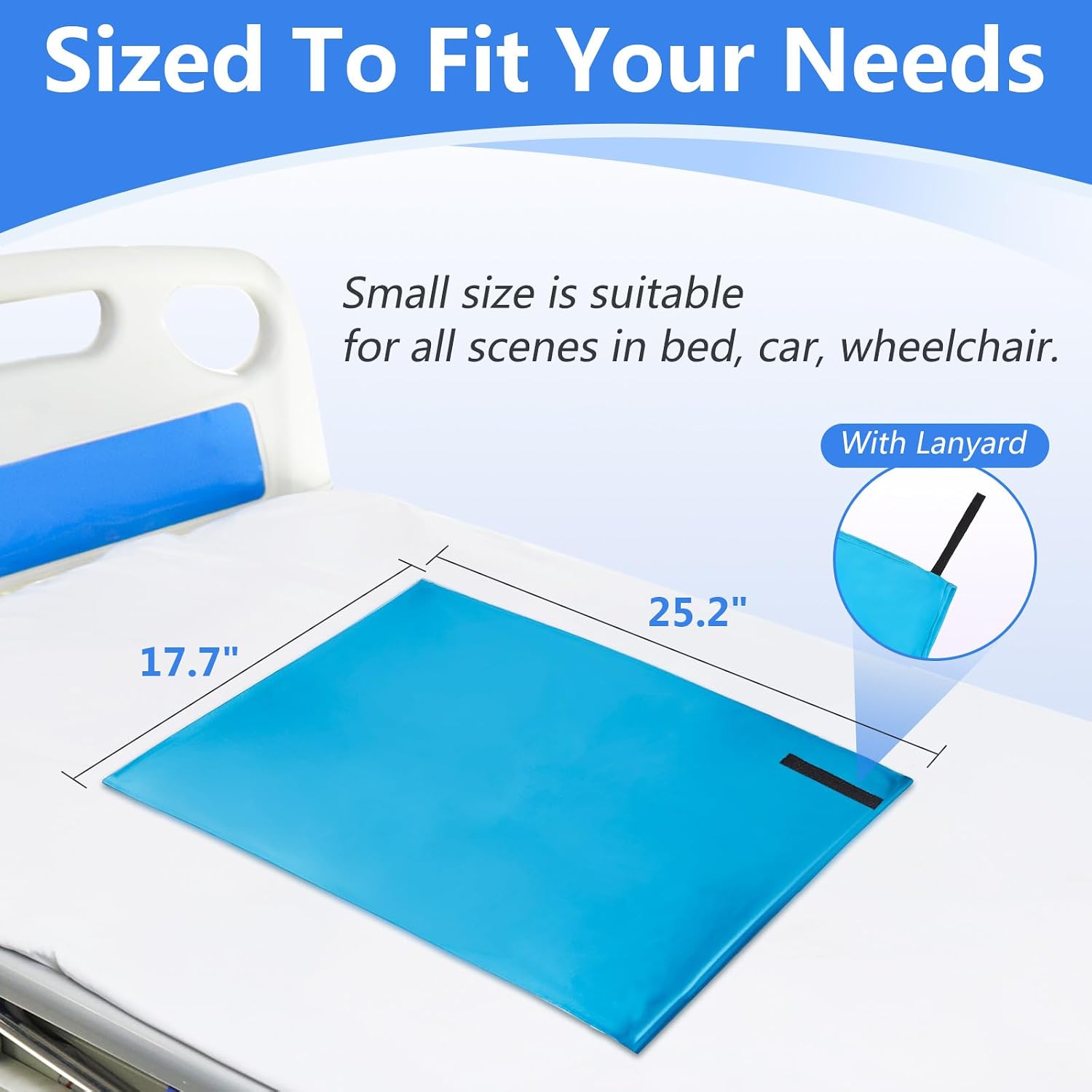 Tubular Slide Sheet for Patient Transfer, Transfer Sheets for Moving Patients, Draw Sheet for Hospital Bed, Wheelchair & Car Transfer Aid, Washable Reusable Slide Mat (17.7" x 25.2")
