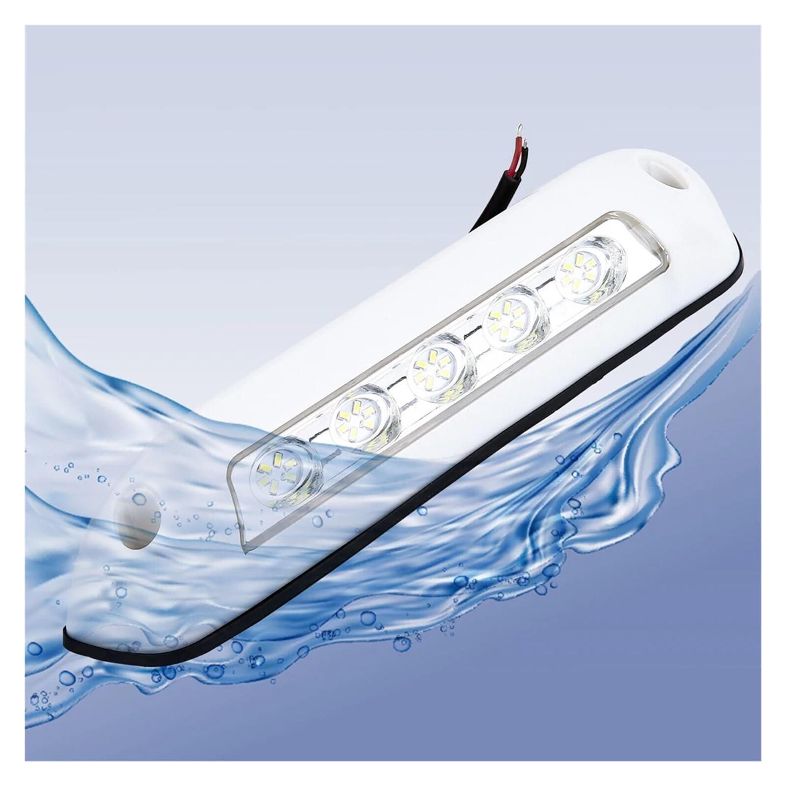 Akcesoria do 2 Szt. 12 V Lampa Ścienna Do Przyczep Kempingowych 8 W Wodoodporny Wyświetlacz Zewnętrzny RV Van Szerokie Światło Na kemping, wędrówki, podróże(Black)