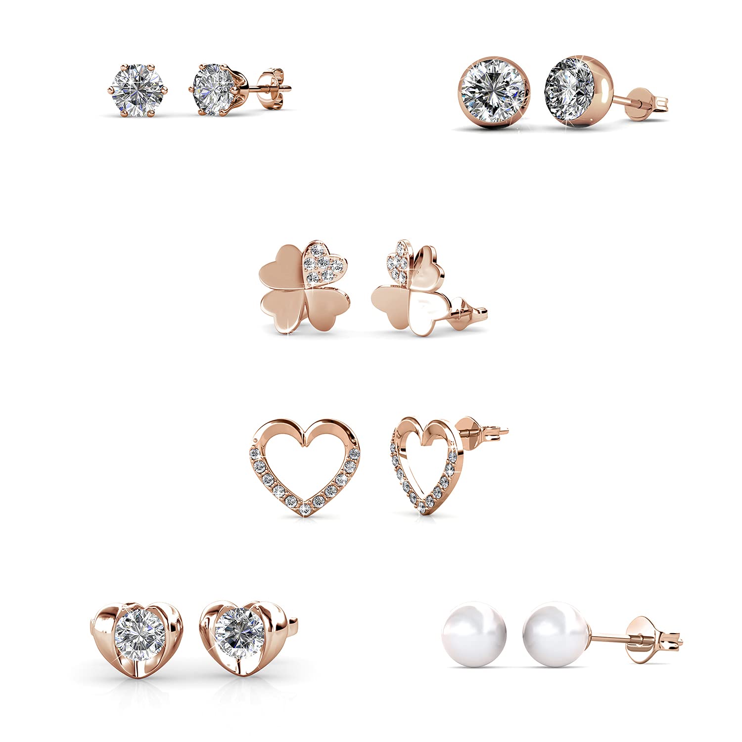 Adventskalender Herz 14 Schmuck 18 Karat Roségold und Messing mit österreichischen Kristallen - Geschenk zum Geburtstag, Muttertag, Weihnachten, Kristall, Kristall