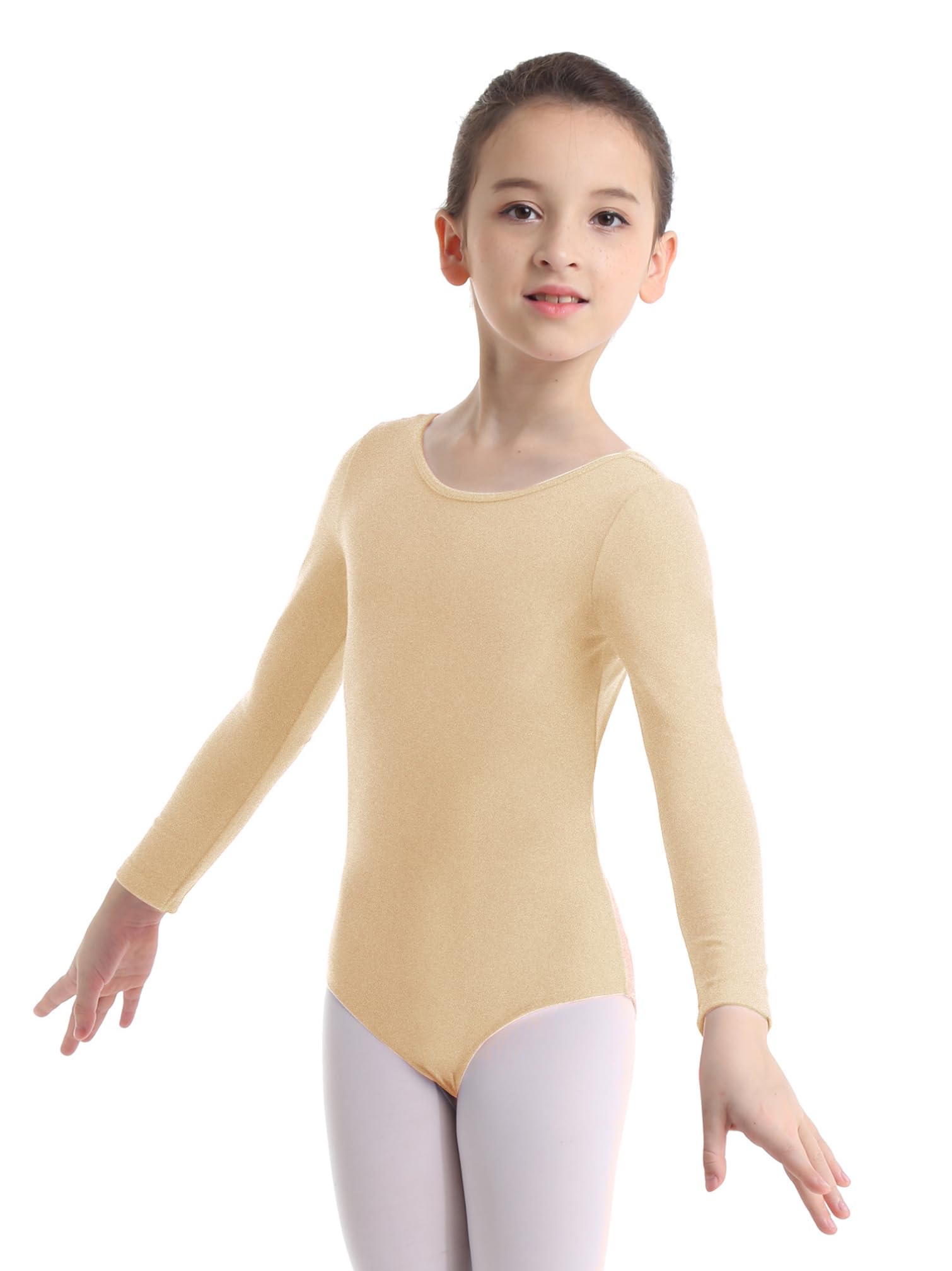 YiZYiF Maillot de Danza Ballet Niñas Maillot Clásico Danza Ballet Leotardo Gimnasia Rítmica Body Algodón Suave Manga Larga Ropa Práctica Clases Invierno Primavera — view 8