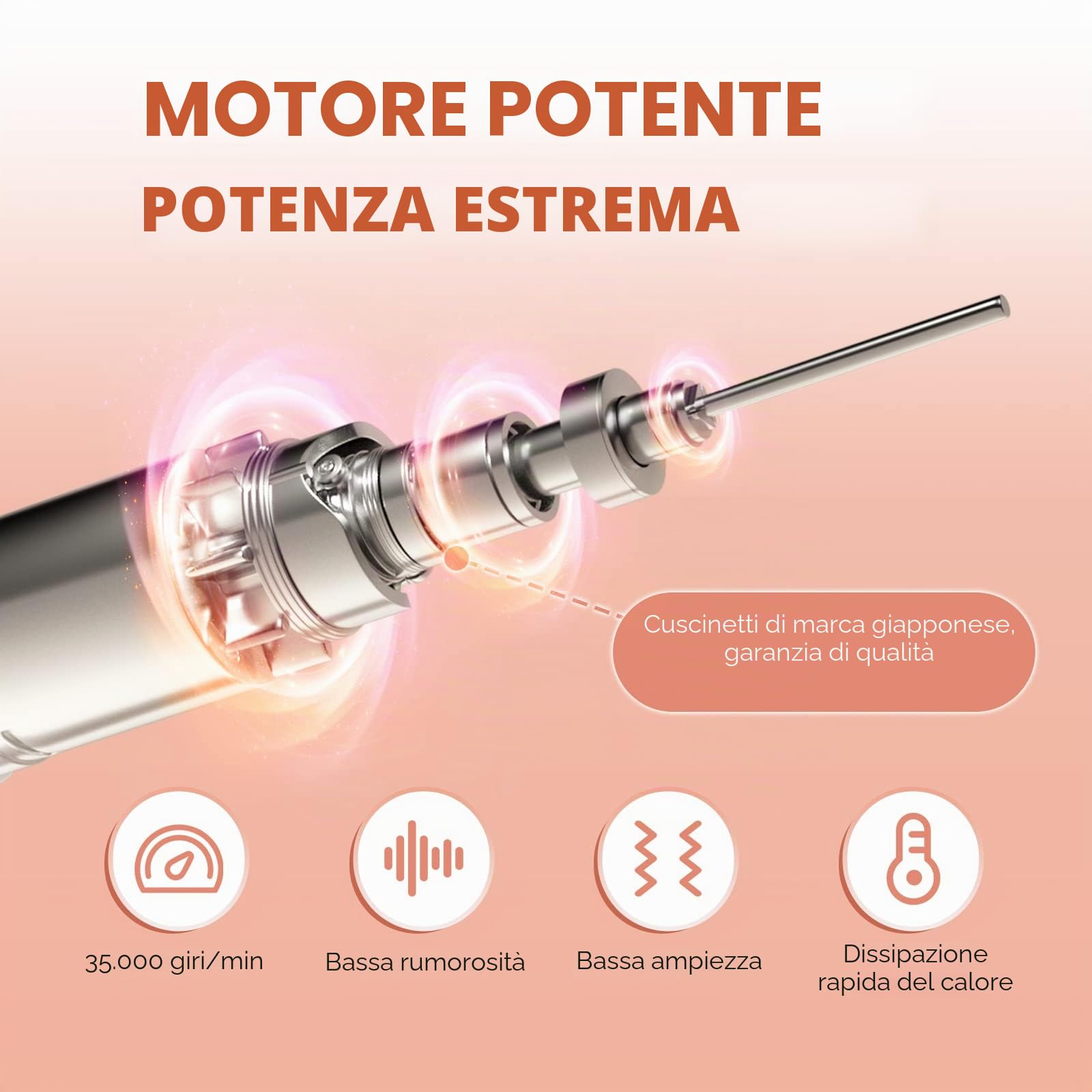 JCMaster Fresa per unghie 35000 rpm Display LCD Efile fresa digitale potente per unghie acriliche gel Zero rumore Nessuna vibrazione Macchina professionale per pedicure manicure per la cura nail art