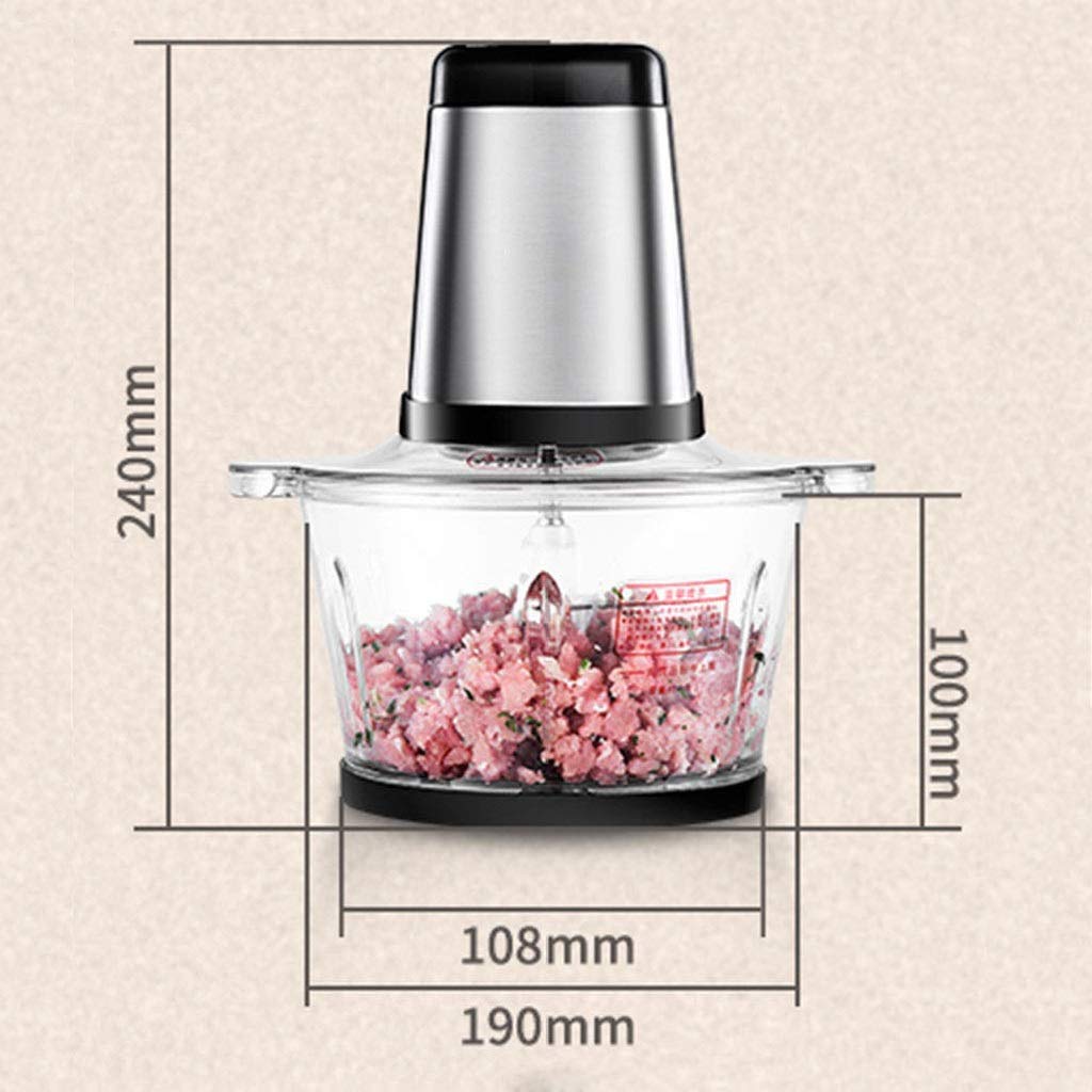 Stainless Steel Meat Grinder 2L Food Processor, Speeds Electric