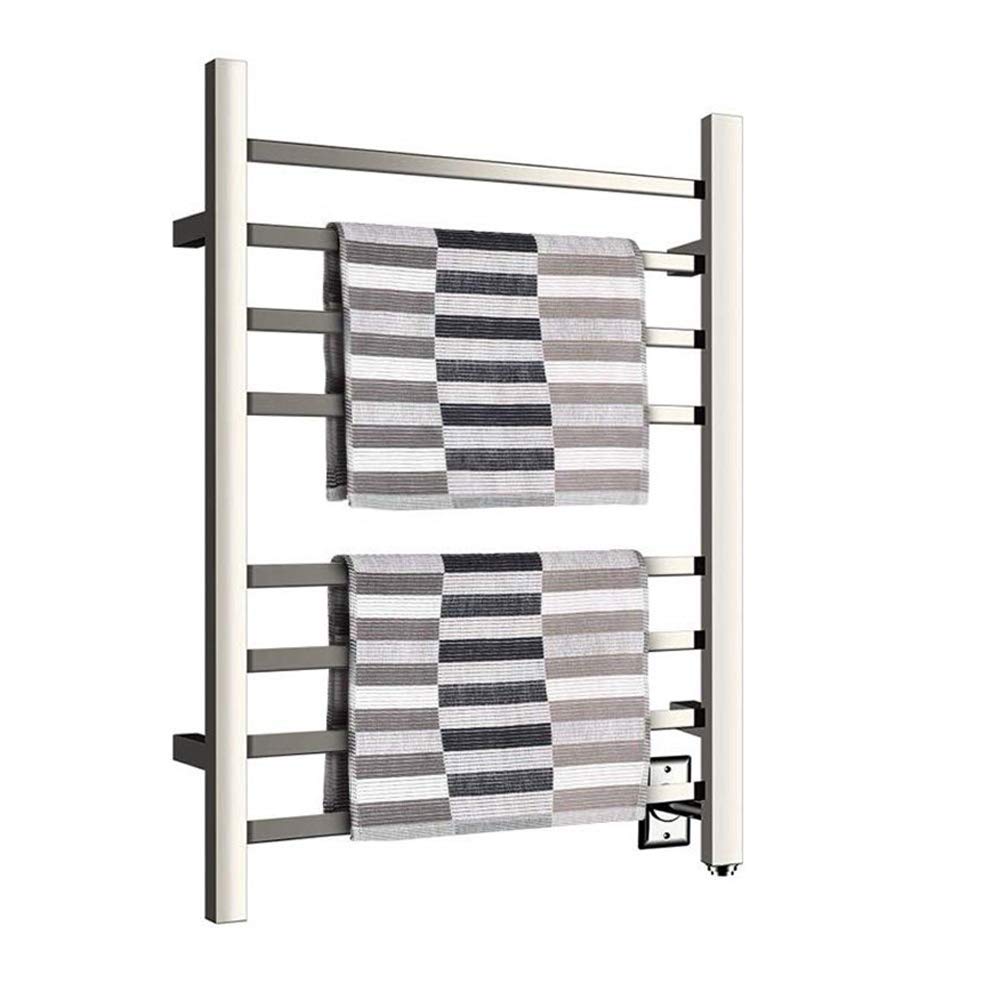 Calentador eléctrico de toallas con cable, secador de toallas para baño, acabado pulido, fácil instalación, calentador de toallas eléctrico eficiente, cable duro
