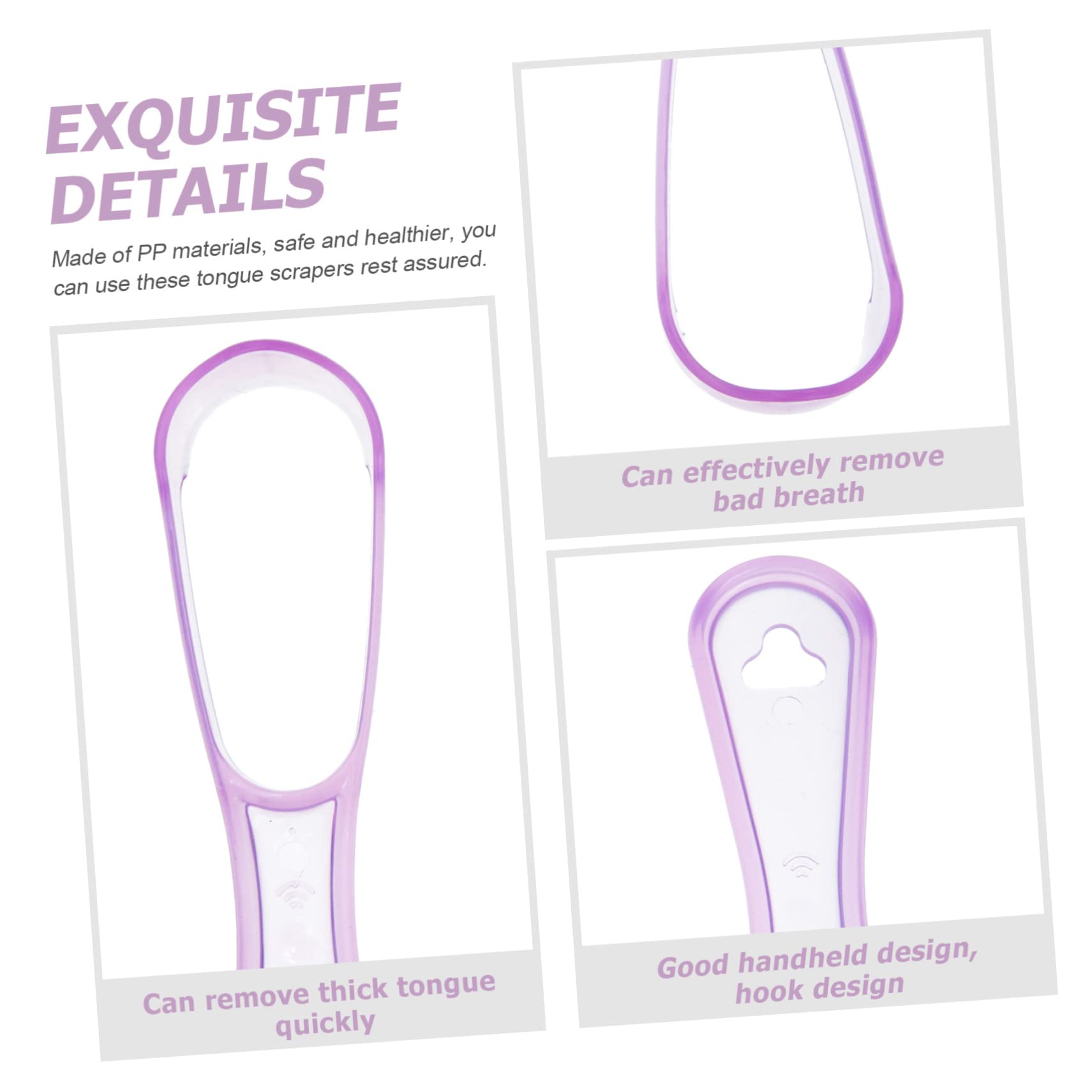 minkissy 60 Pz raschietto per lingua per l'igiene orale tongue scraper raschietto lingua raschietto per il rivestimento della lingua raschiare la lingua pulitore di lingua domestico Palmare