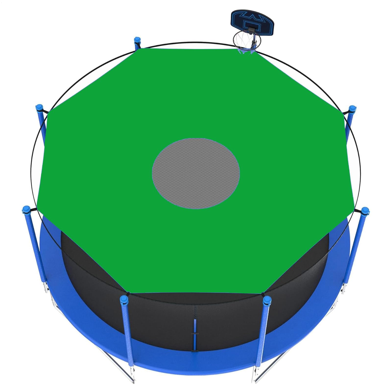 Trampoline Shade Cover 6ft 8ft 10ft 12ft 14ft Waterproof UV Protection Trampoline Top Cover for Outdoor Trampolines 6 Poles/8 Poles, Trampolines Accessories
