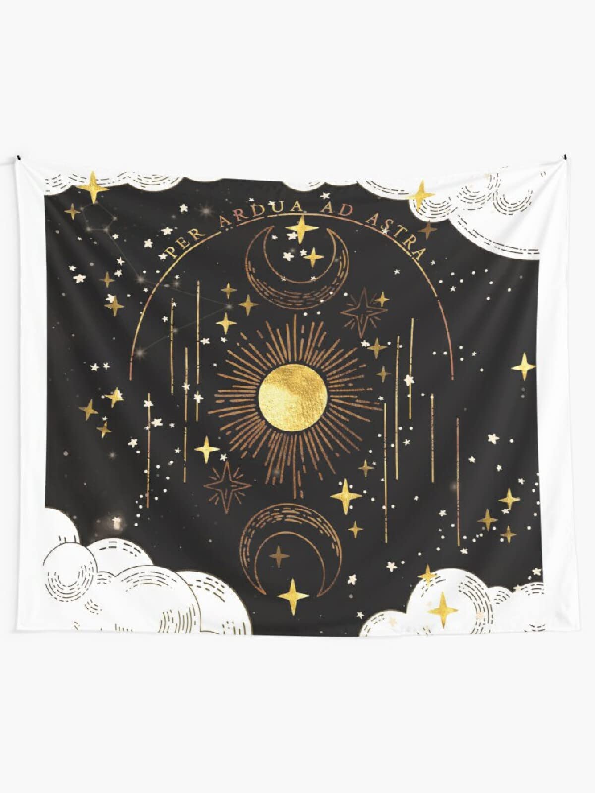 Arazzo Dei Tarocchi, Arazzo Psichedelico Sole E Luna, Arazzo Da Parete Cielo Nero Arazzo Da Parete Indiano Mandala~p135538610