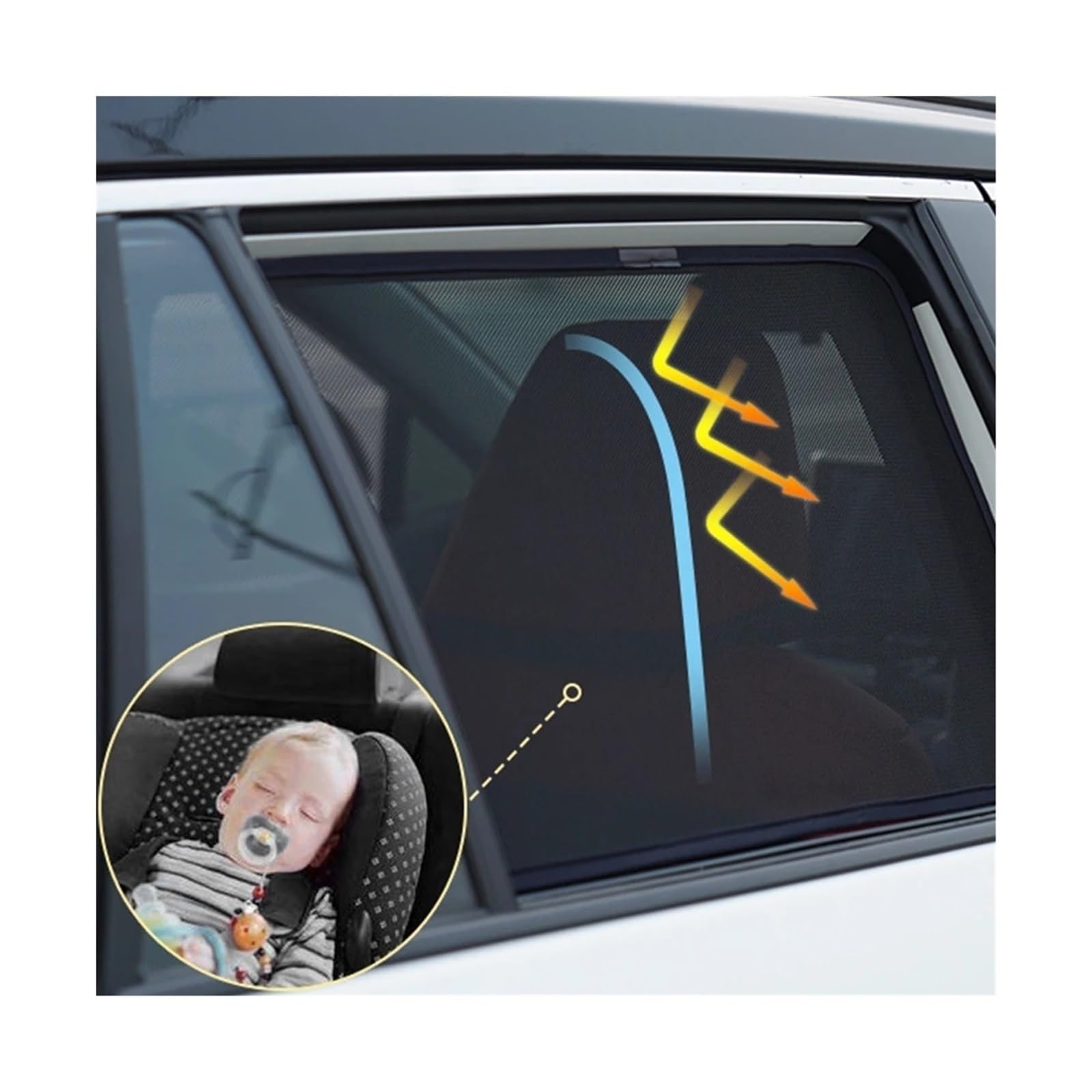Pare-soleil Magnétique Pour Skoda Karoq NU7 2018-2023 - 2 Pièces Pour Vitres Arrière, Anti-UV, Anti-chaleur, Anti-moustiques - 9