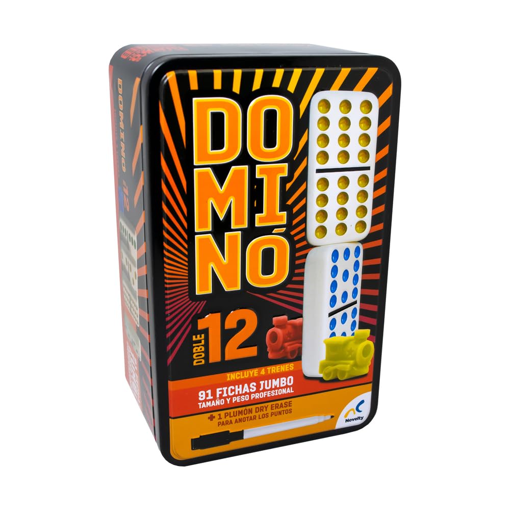 Imagen del producto: Novelty Corp - Dominó Doble 12, Dominó Cubano, Mexican Train