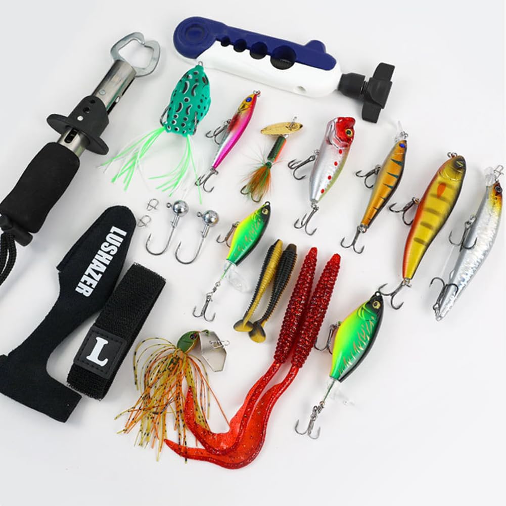137-teiliges Angelköder-Set mit Jig-Haken und Fischlippenzange for Karpfenangeln
