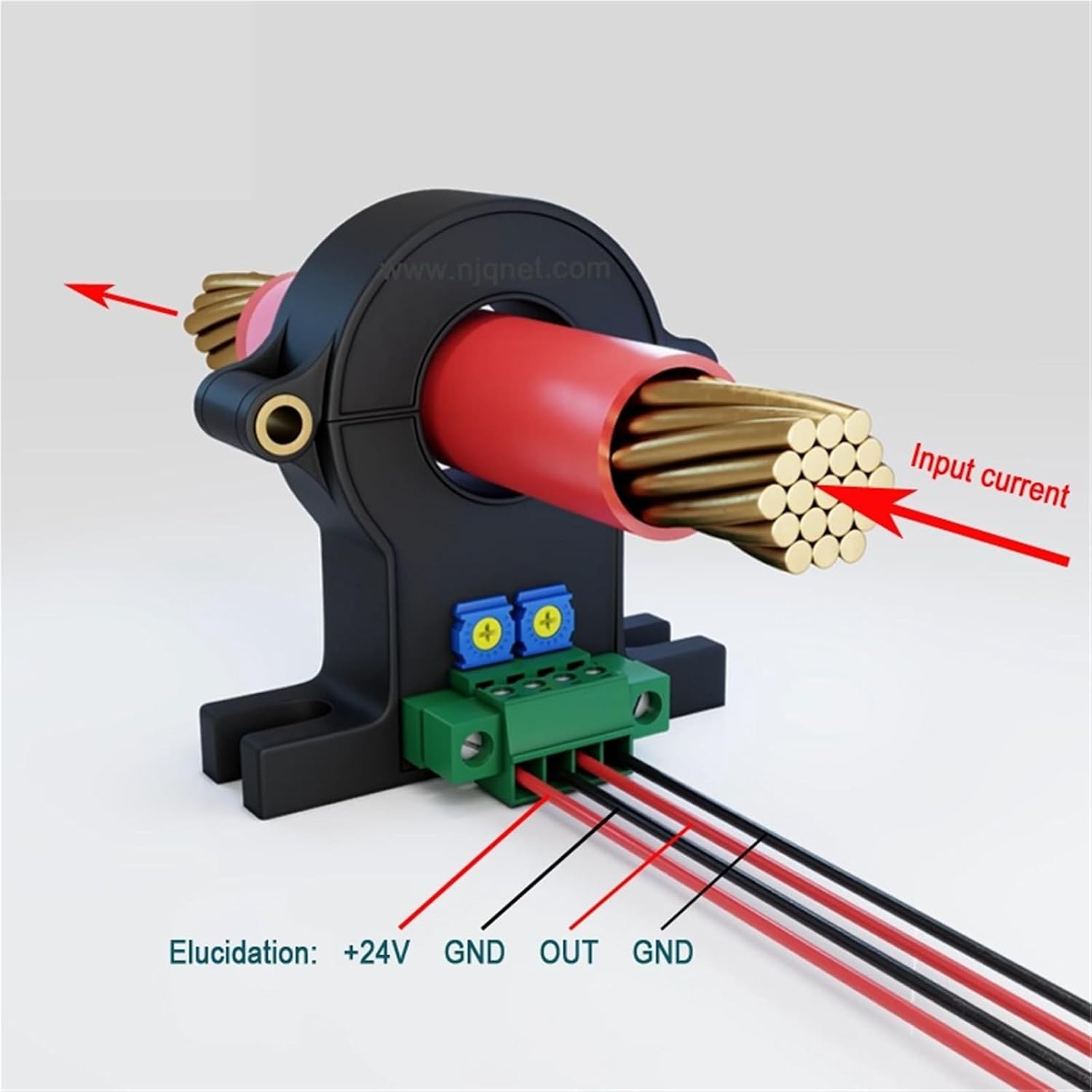 Hall Effect Current Transducer QNDBK1-21 AC 50A 100A 200A 300A / 5V 10V DC4-20MA Sensor Split Core Transformer Ct 1Pcs(DC 30A)
