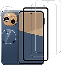 Tempered Glass Screen Protector for AQUOS Sense 10 SH-53F SH-M33, 2+2 Pack, Japanese AGC Glass Material, Camera Film, High Light Transmission, 9H Hardness, Easy to Apply, Protective Film with