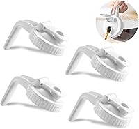 Vista 18 de Paquete de 2 tapas para frascos Mason de boca ancha en forma de V con asa, tapa con pico vertedor para frasco Mason con tapa abatible extendida