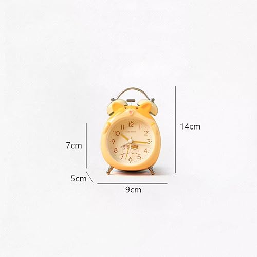 Miniatura 2 de Reloj despertador para dormitorio, de 5 pulgadas, bonito reloj despertador para niños, con luz nocturna, funciona con pilas para sala de estar,