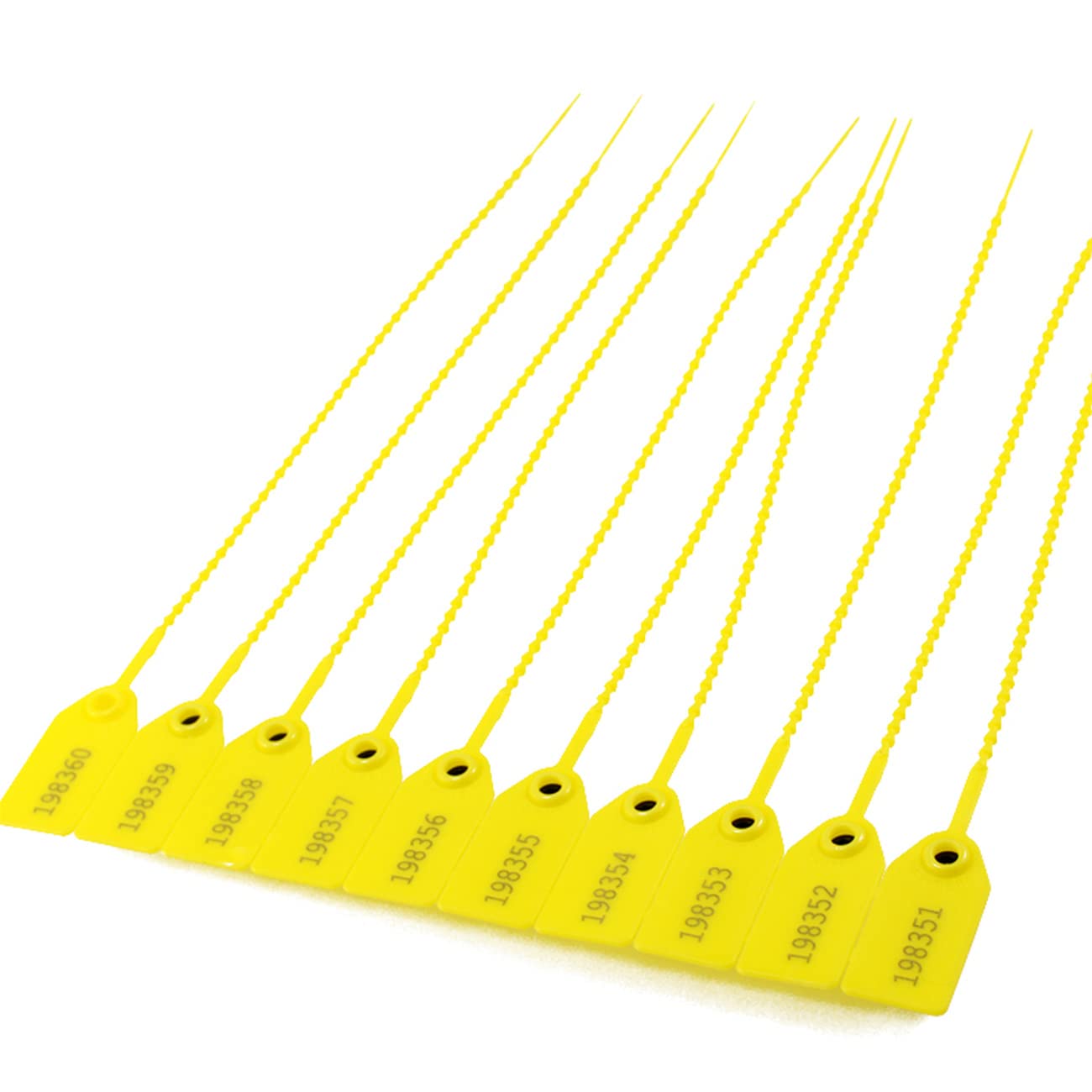 Numerowane plomby zabezpieczające 250 mm, wielokolorowe, opakowanie 100-1000 szt.(Yellow,1000 PCS)