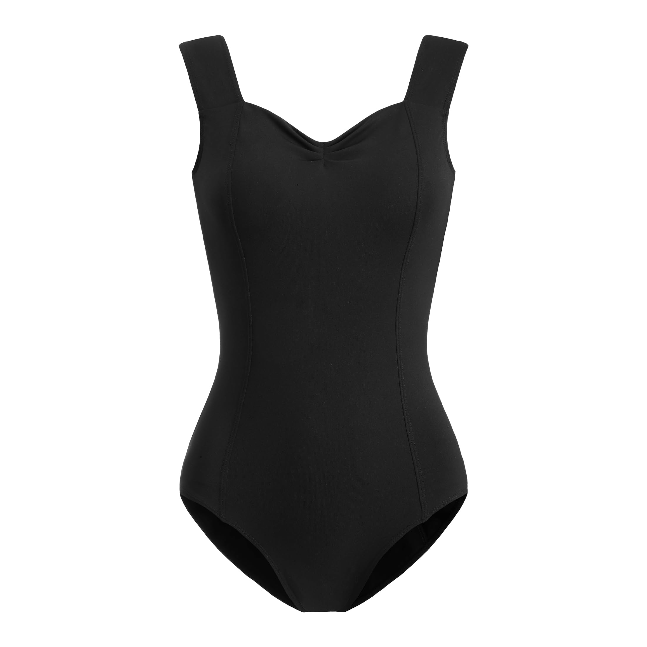 HROYL Mujer Maillot de Danza Leotardo con Tirantes Anchos Chaleco para Baile Gimnasia