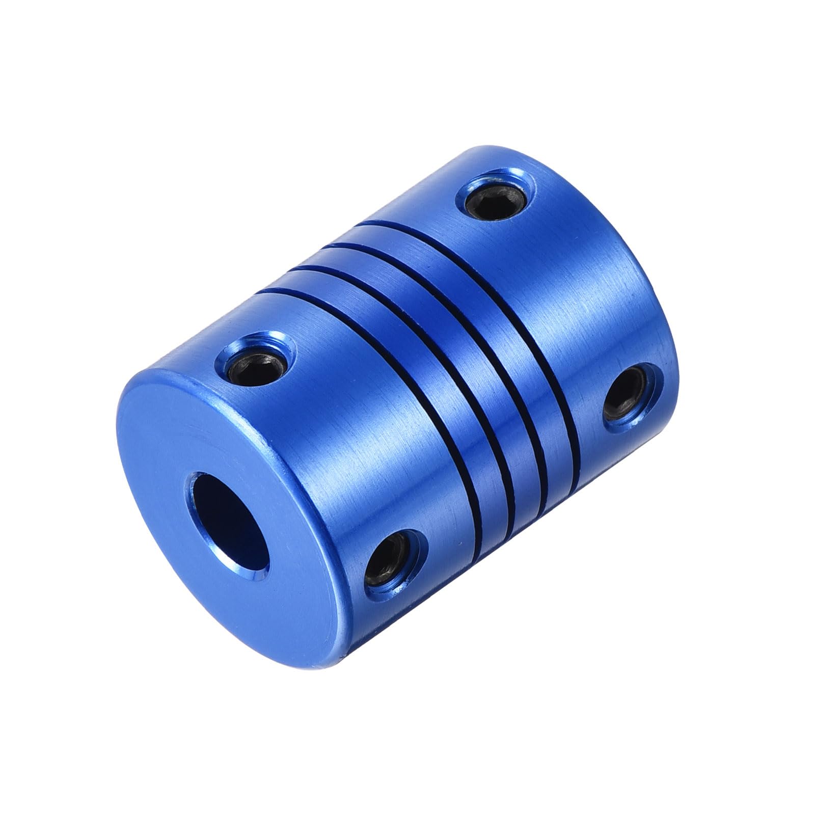 sourcing map 1Pcs 3mm to 6mm Aluminum Alloy Shaft Coupling L25xD19 Flexible Coupler with Screws Beam for 3D Printer CNC Machine DIY Encoders and Motors Shaft,Blue