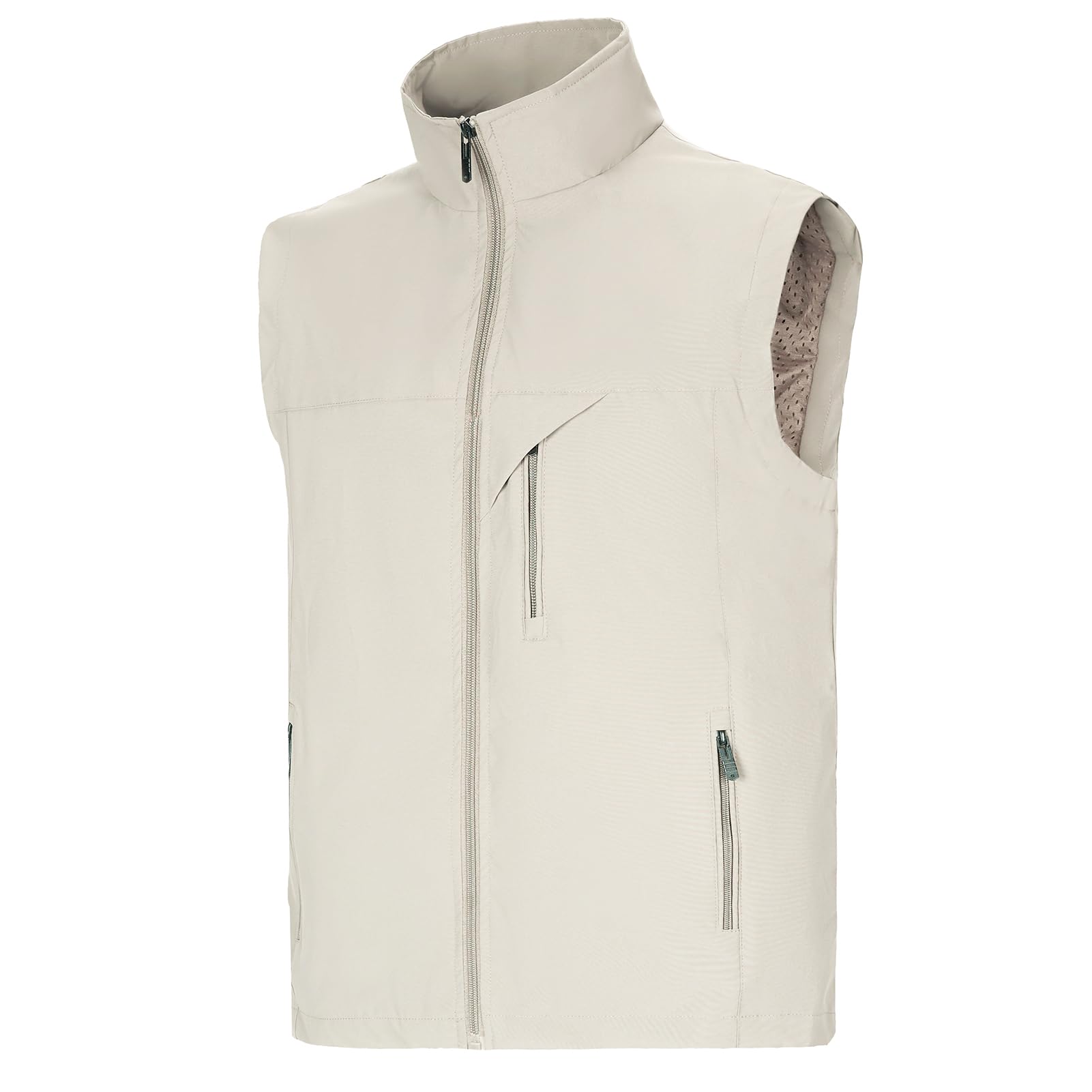 DUOFIER Men's Casual Vest Lightweight Outdoor Work Photo Cargo Sleeveless Jacket for Hiking Travel