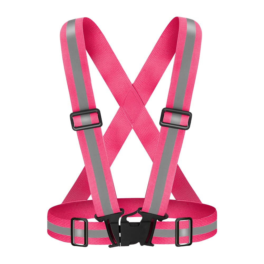 High Visibility Reflective Vest Safety Vest Running Reflective Gear Adjustable Reflective Vest for Walking,Jogging,Hiking,Night Cycling