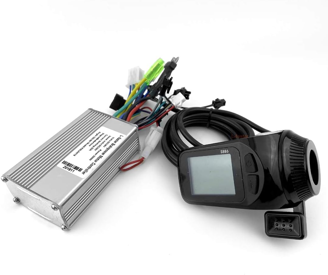 L-faster Scooter Brushless Controller with S886 Thumb Throttle LCD Panel Bike Hub Motor Controller LCD Thumb