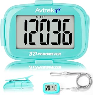 AVTREK Podómetro 3D Mini podómetro sin App sin Bluetooth para Caminar o Correr Actividades de Senderismo al Aire Libre