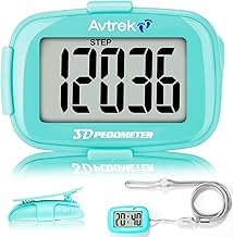 AVTREK 3D Pedometer Mini Pedometer without App without Bluetooth for Walking or Running Outdoor Hiking Activities
