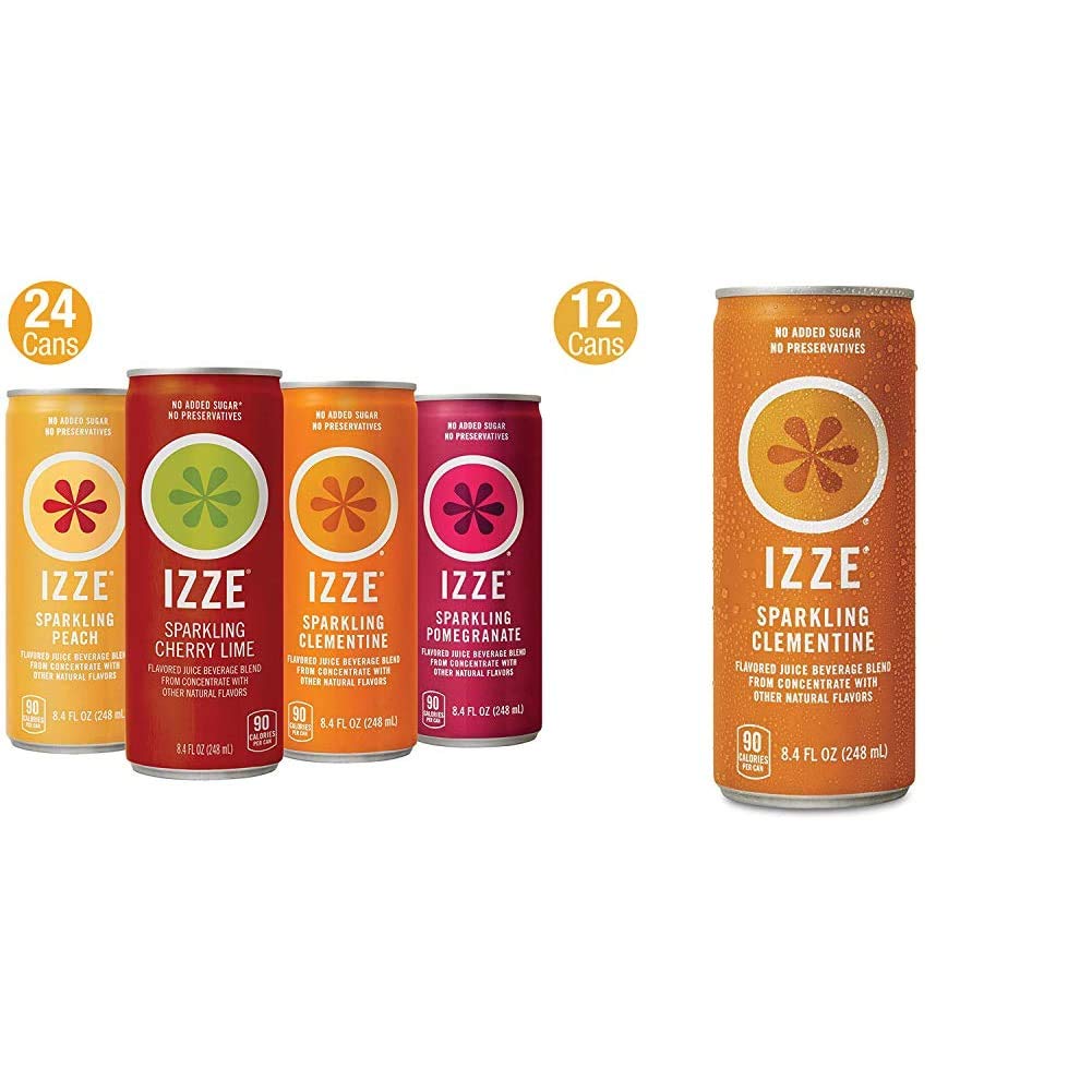 Buy IZZE Sparkling Juice, 4 Flavor Sunset Variety Pack, 8.4 Fl Oz (24
