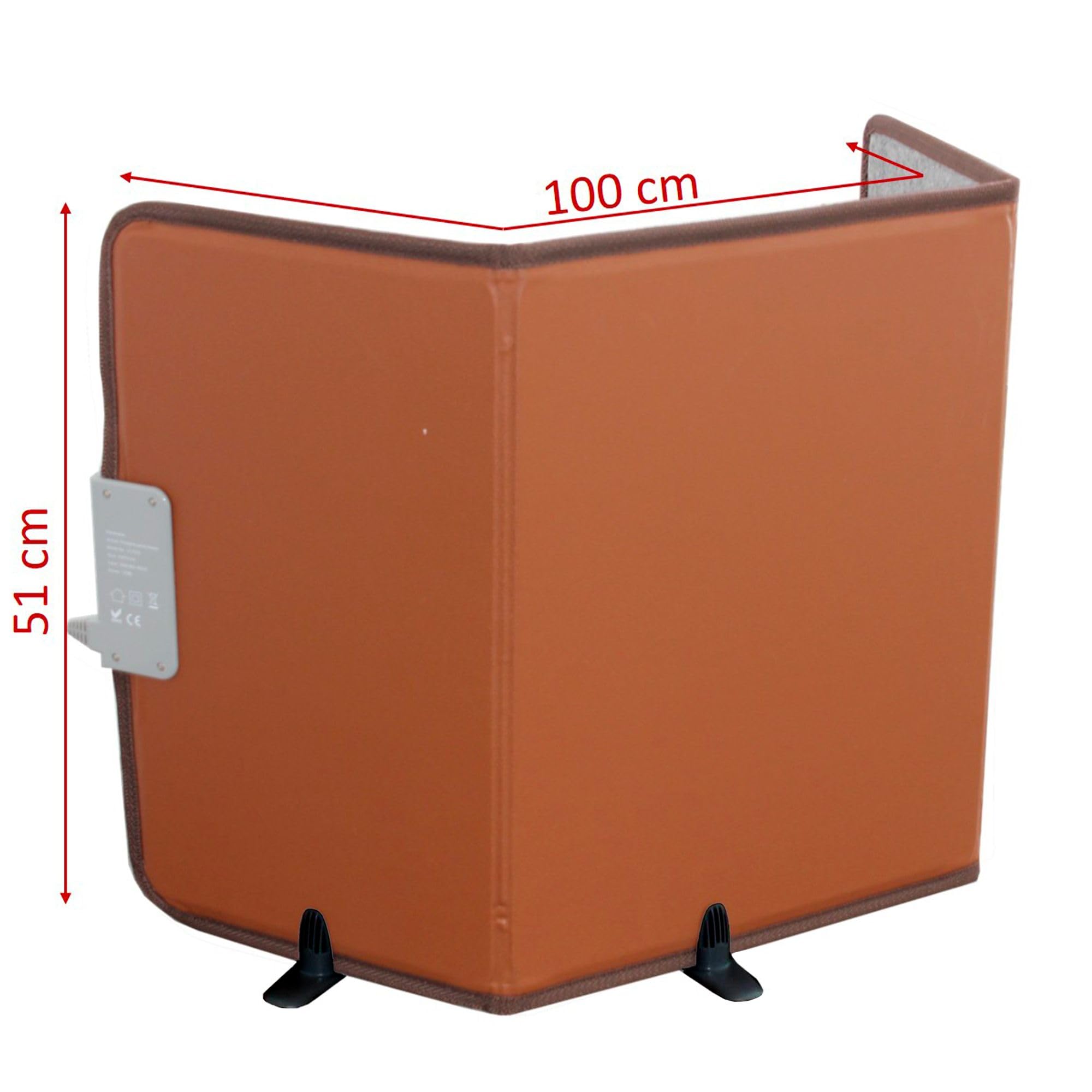 FISHTEC - Heizpanel, 3 Seiten, zusammenklappbar, drei Stufen, 45 55 65 °C, mit Fernbedienung, Timer – Fußheizung, Heizung, Dappoint, Büro, Wohnzimmer, Schlafzimmer