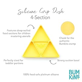 Bumkins Toddler and Baby Suction Plate, Silicone Grip Dish, Babies and Kids, Baby Led Weaning, Children Feeding Supplies, Non Skid Sticky Bottom, Platinum Silicone, Ages 6 Months Up, Nintendo Zelda
