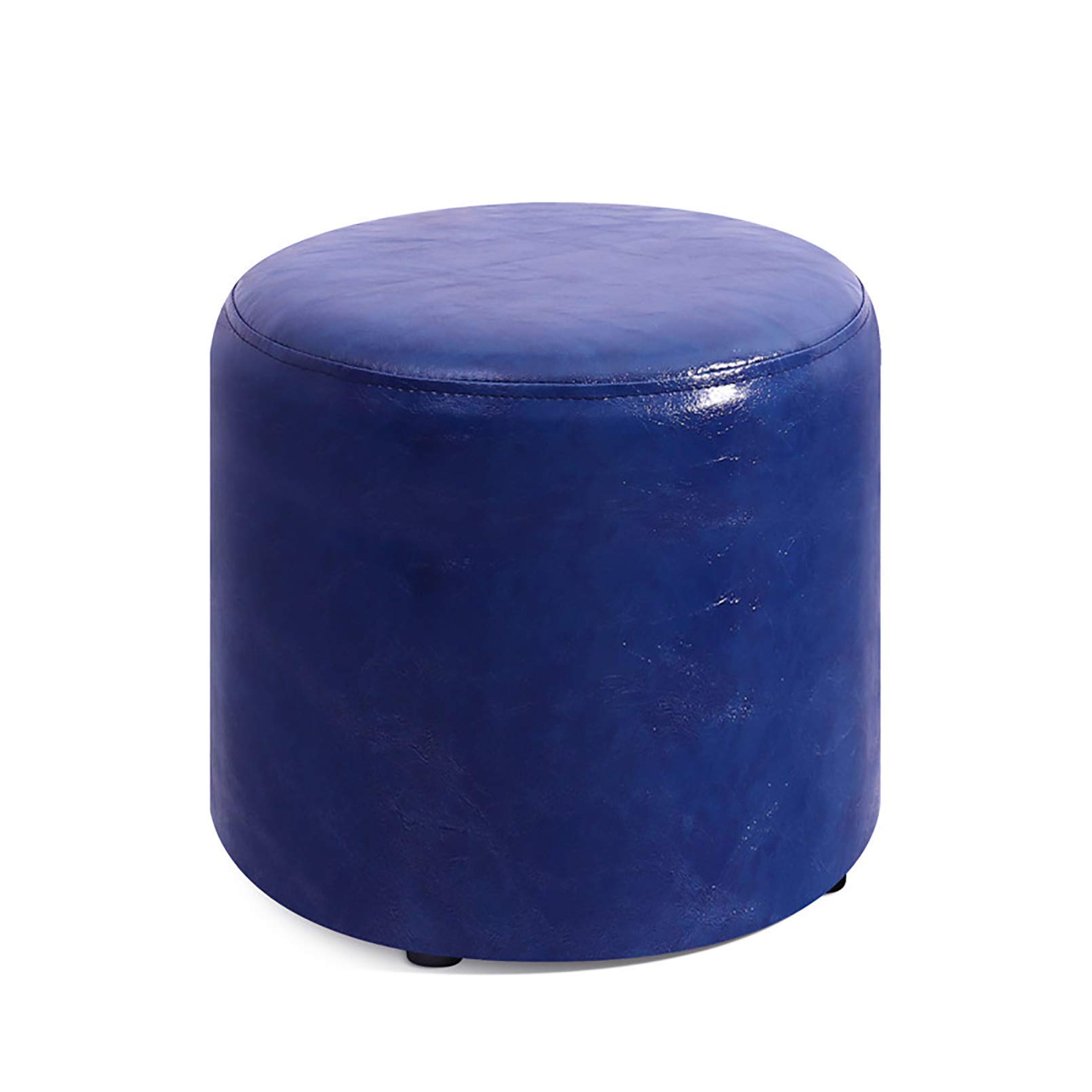Banc de chaussures et tabouret rembourré bleu pour petit espace