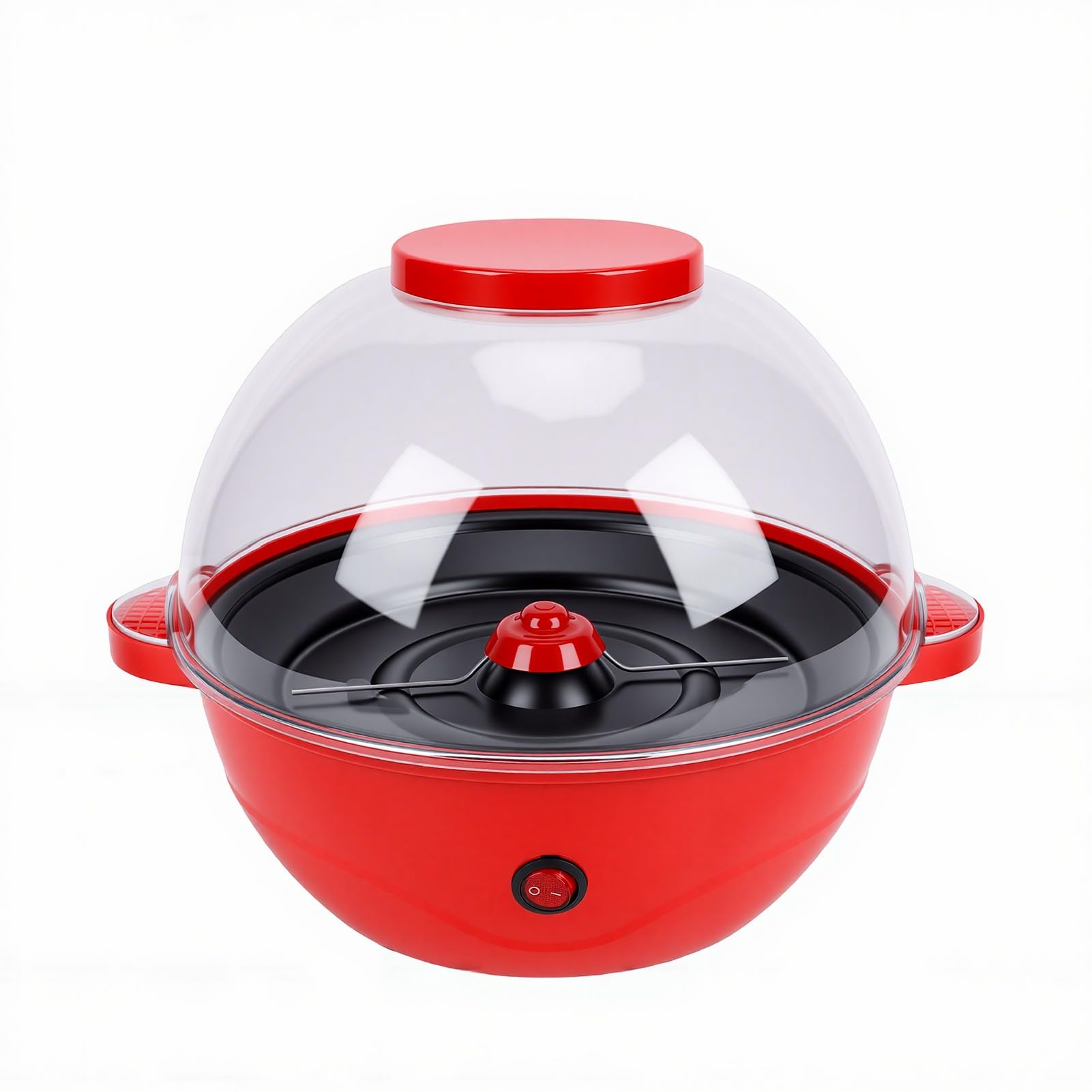 Haofy Macchina per Popcorn Elettrica Macchina per Popcorn da 500 W con Asta di Agitazione Antiaderente da 2,5 Litri per per per Serate Al Cinema (Spina europea 220 V)