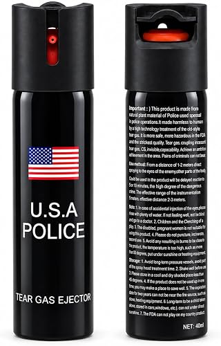 2x POLICE Pepper Spray 110ml — Police-Grade OC & CN Formula. — Pocket Self-Defense Spray for Women, Camping people, Runners & Security (110 ml)