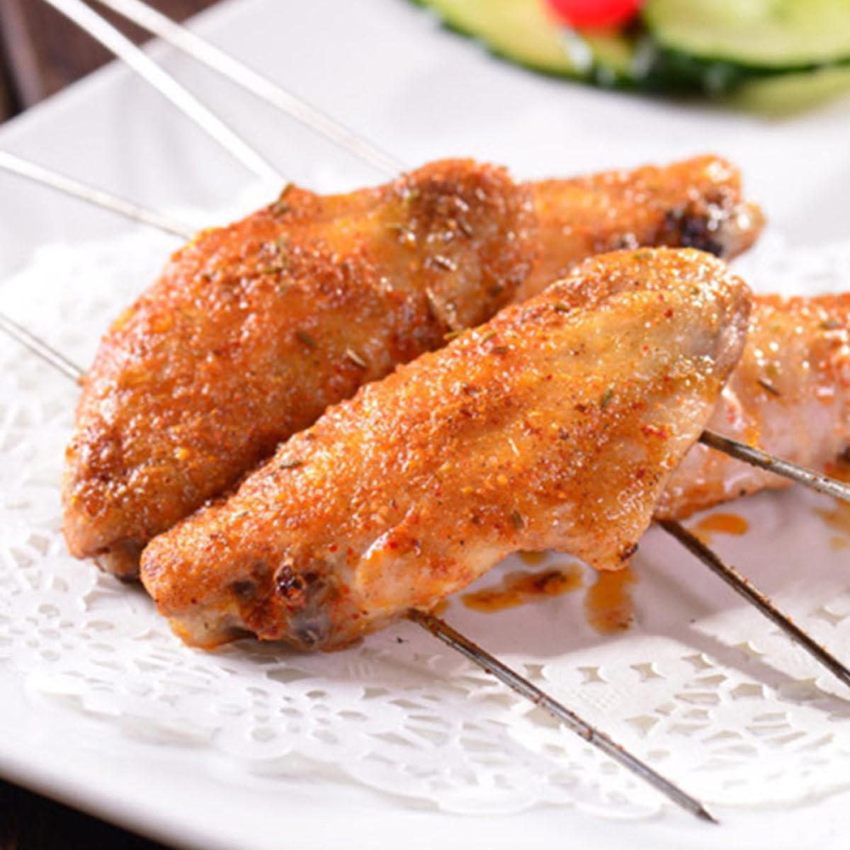 Brochetas para Asar 100 Piezas de Acero Inoxidable 304 Plateado | Resistencia a Altas Temperaturas y Corrosión, Transferencia Térmica Rápida, para Kebabs y Comida en Casa o Picnic