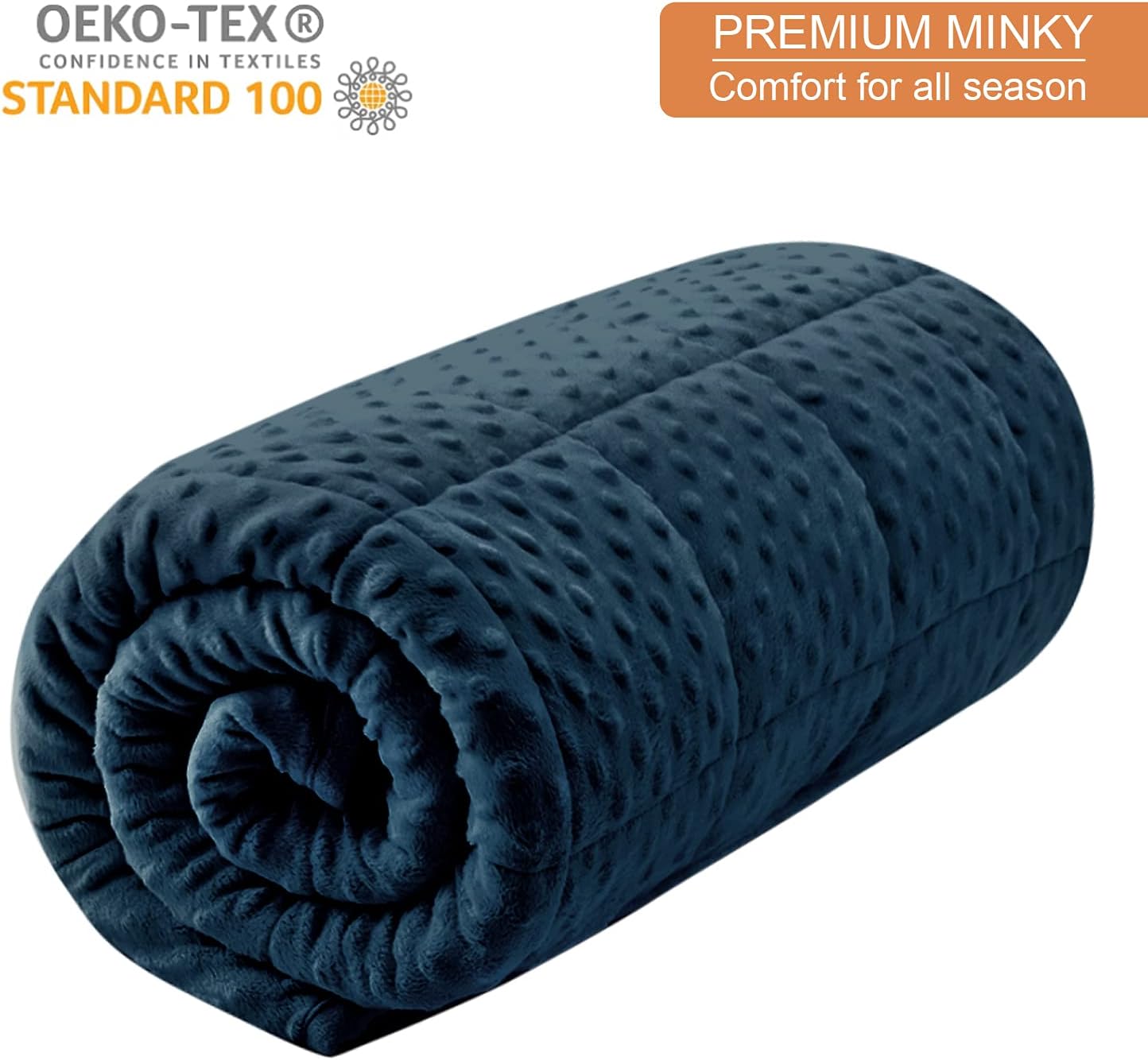 Best Deal Huloo Sleep Weighted Blanket Queen 15lbs for Adult(60×80,Navy Blue) Breathable Soft Minky Weighted Throw Blanket for All Season,Heavy Blanket with Premium Glass Beads Amazing 🔥 Huloo Sleep Weighted Blanket Queen 15lbs for Adult(60×80,Navy Blue) Breathable Soft Minky Weighted Throw Blanket for All Season,Heavy Blanket with Premium Glass Beads