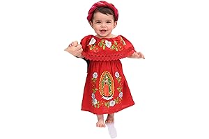 Virgen De Guadalupe Dress For Girls, Red, 4T