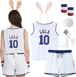 KaKaxi Couples Halloween Cosutme for Women Basketball Jersey Outfit and Accessories