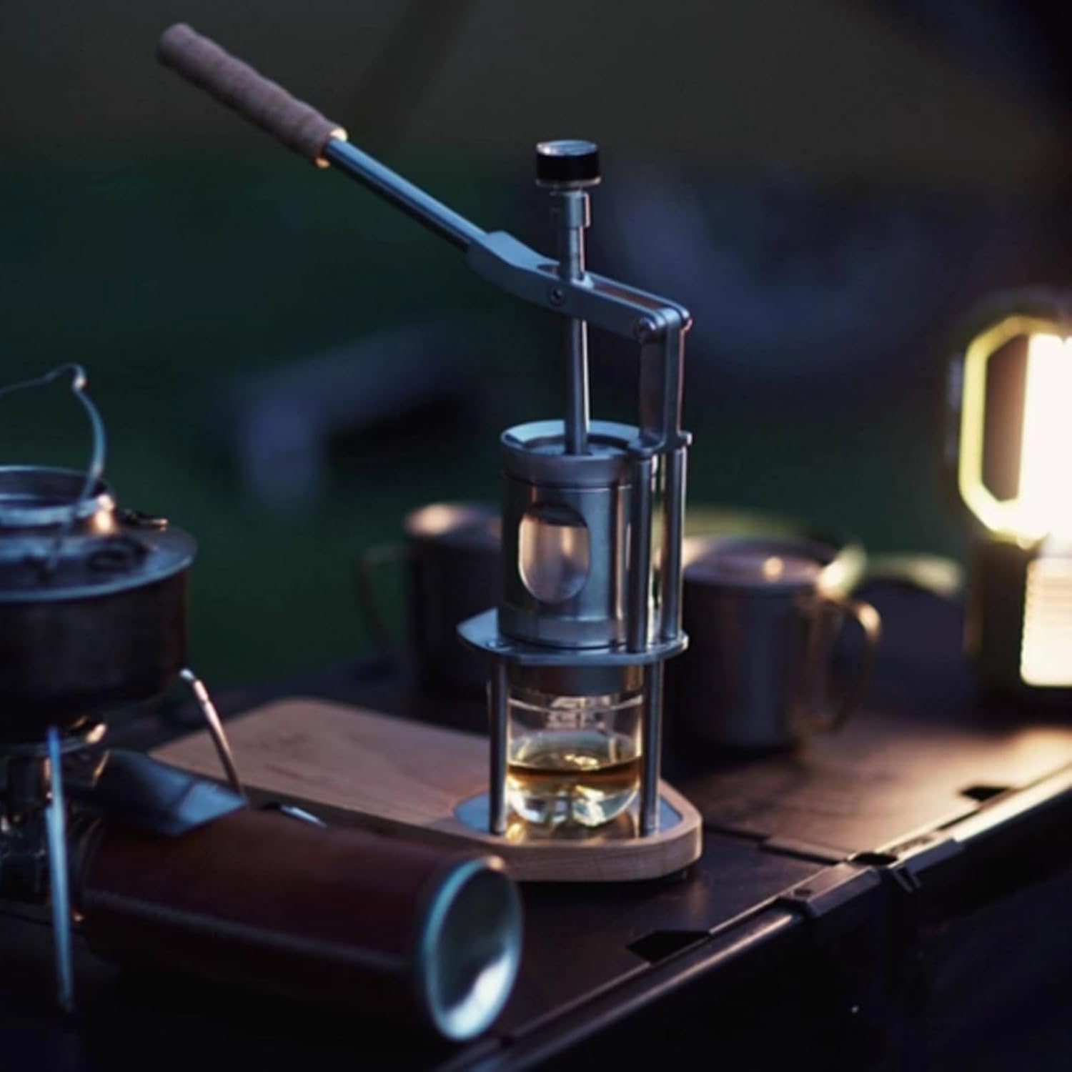 Portable Manual Espresso Machine, Lever Coffee Maker, 1-16 Bar Pressure Extraction, Compatible with 51mm & 58mm Portafilters, Ideal for Home, Travel, & Camping Use