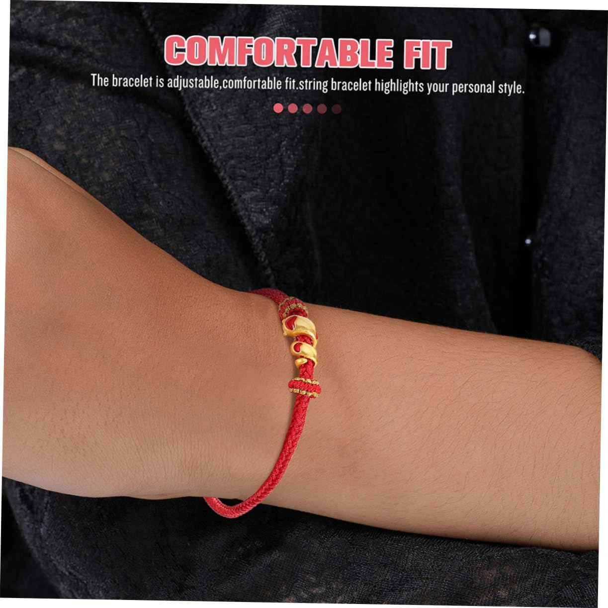 LIFKOME 2pcs Handmade Red String Snake Element Bracelet for Couples Zodiac Snake Charm Durable Braided Design Symbolizing Luck Wisdom Year Celebrations