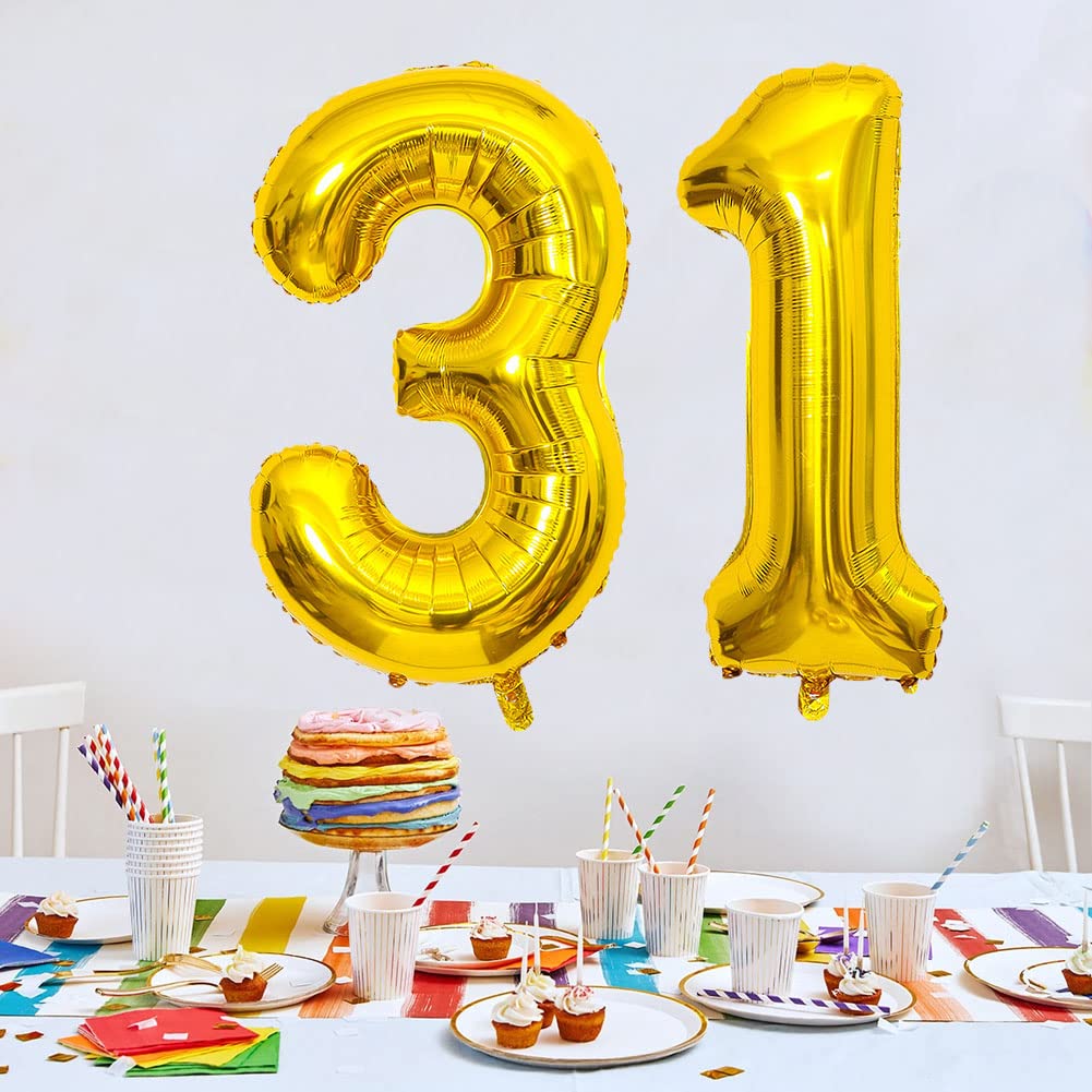40inch Rose Gold Foil 37 Helium Jumbo Digital Number Balloons, 37th