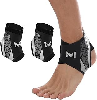 Ankle Brace 2 Pack for Men & Women, Adjustable Lace-Up Ankle Support with Straps, Breathable Compression Stabilizer for Sports, Running, Basketball & Daily Wear (Gray)