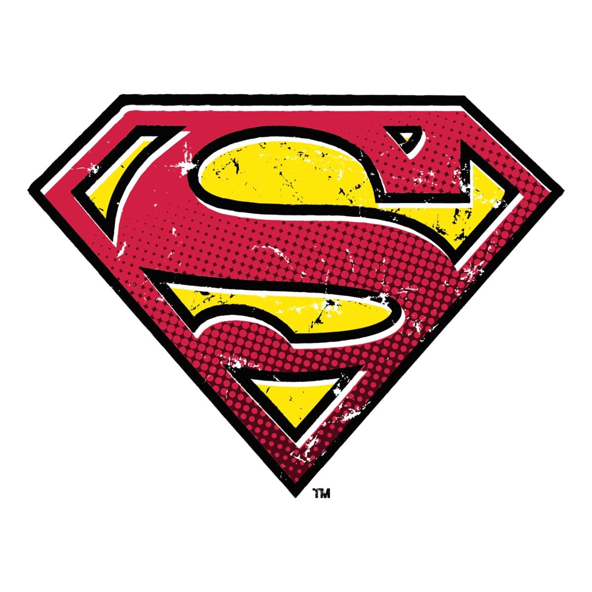 Spreadshirt DC Comics Superman Pose Lettrage Autocollant Sticker, 10 X 10 Cm, Brillant Transparent