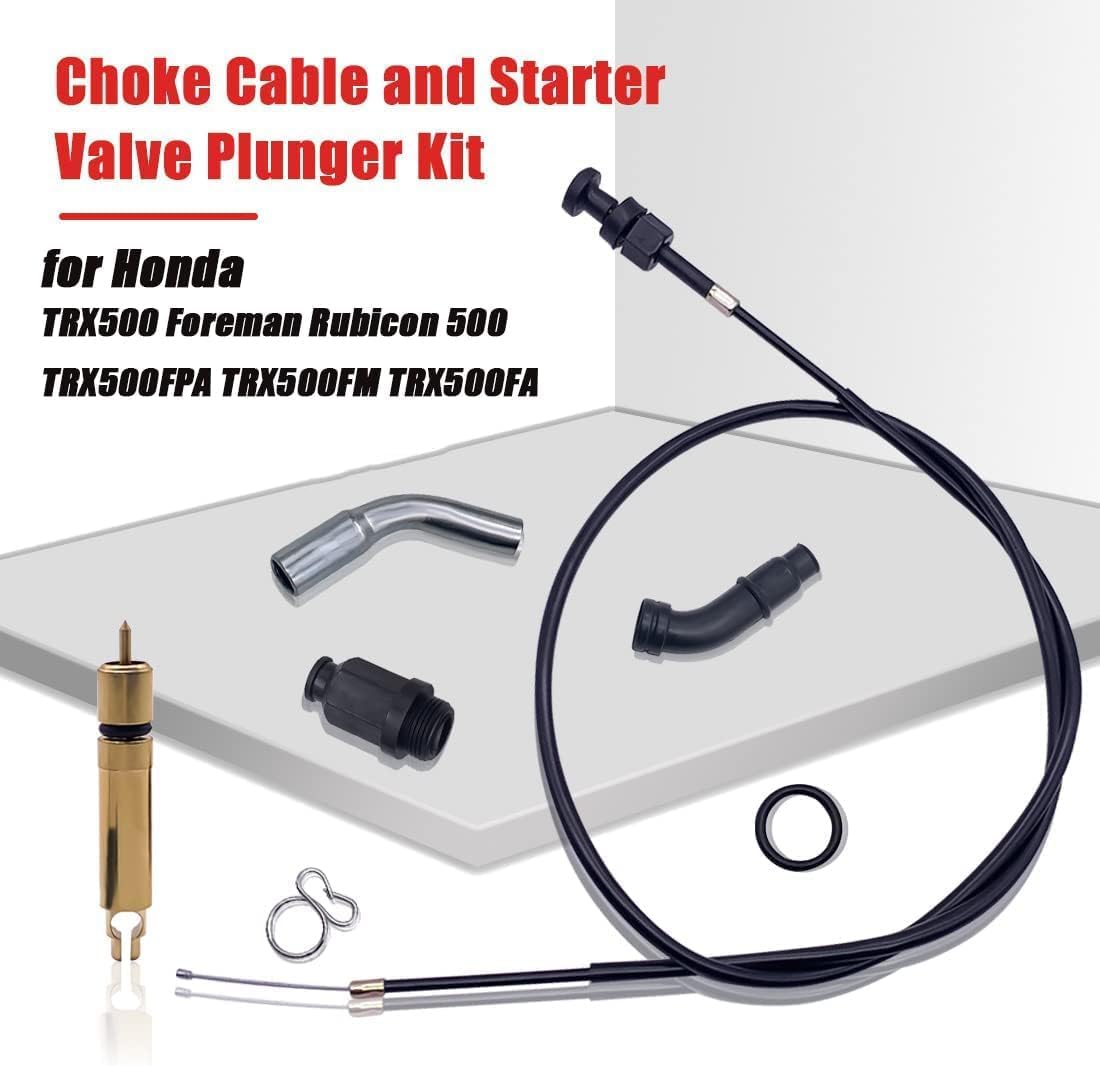 Choke Cable & Valve Plunger Set For Honda Foreman 500 Foreman Rubicon 500 TRX500 - Foto 4