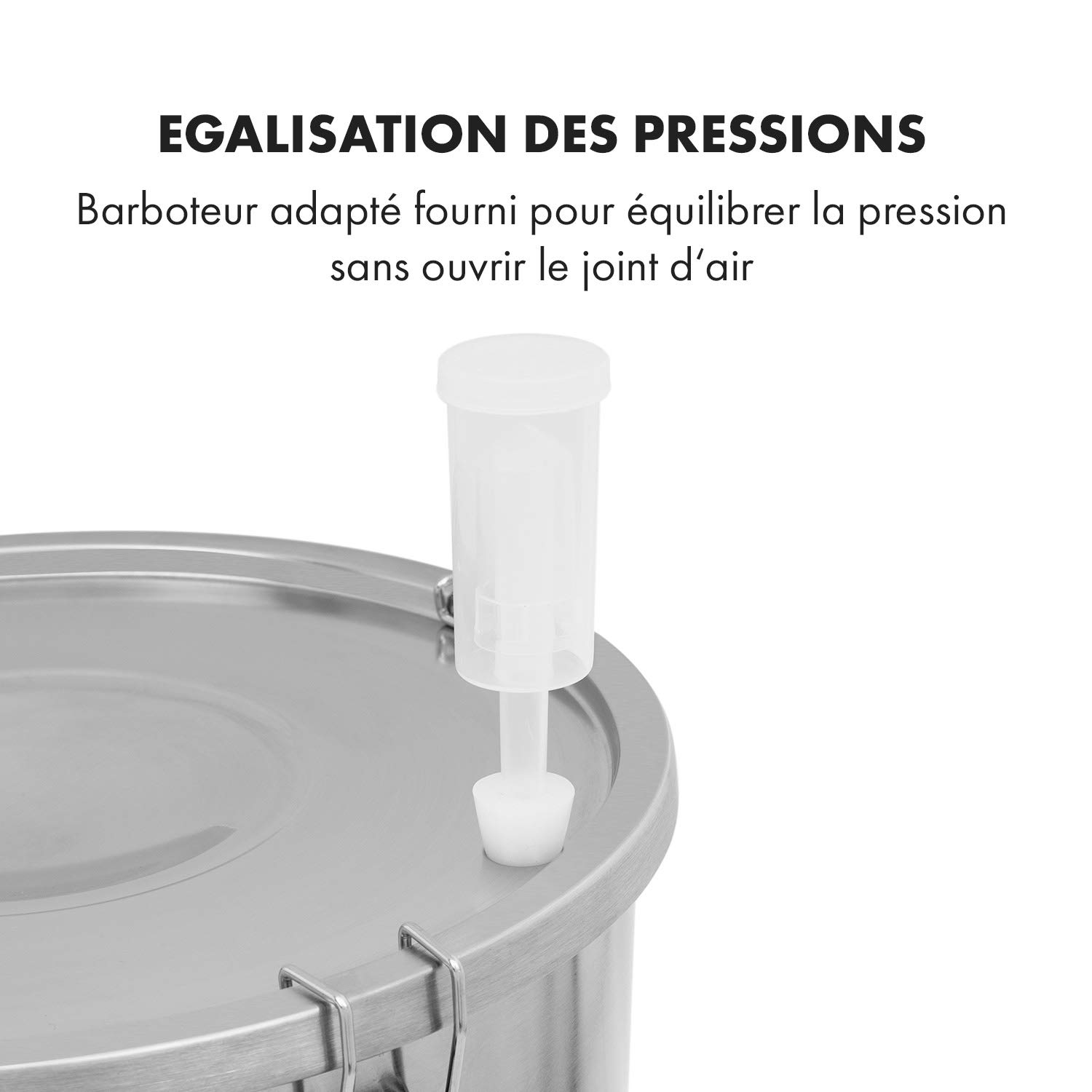 Klarstein Gärkeller Pro - Cuve de fermentation, Bière artisanale, 30L de capacité, Comprenant un barboteur, Inox 304, Thermomètre jusqu'à 40 °C, Robinet de vidange, Argent