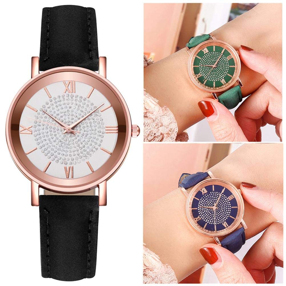 KENANLAN Classic Quartz Watch for Women Elegant Watch with Leather Band,Womens Leather Watc for Women/Girls Fashion - Image 3