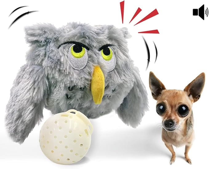 Pet Supplies YOOGAO Pet Interactive Dog Toy, Plush Electric Dog Toy, Vibrating and Squeaky